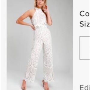 White lace jumpsuit